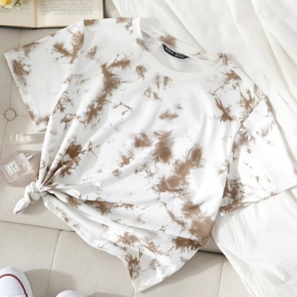 🍁 Shein Basic Tie Dye Tee 🪅